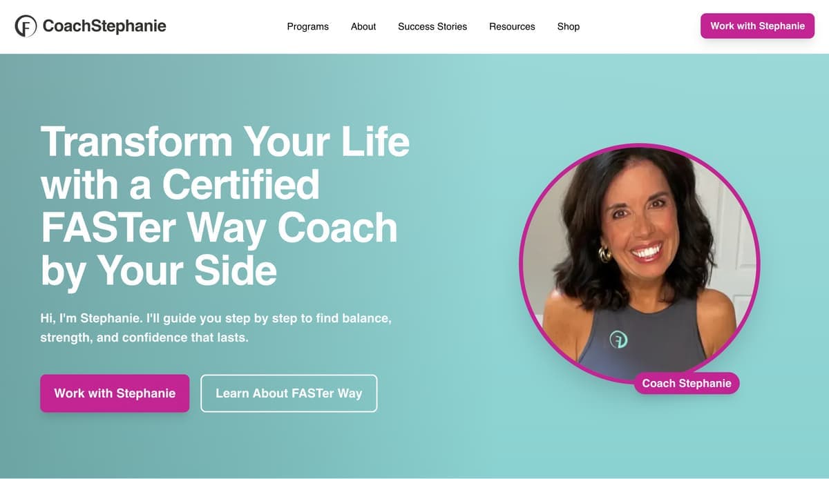 Coach Stephanie website preview